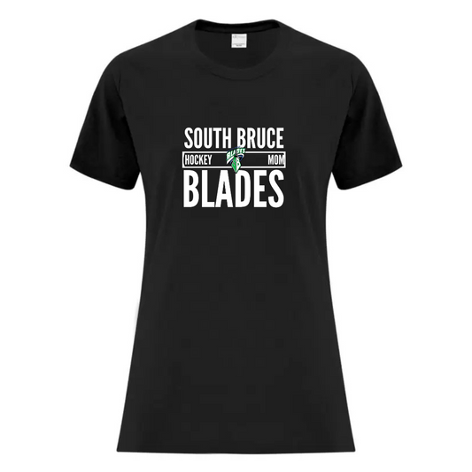 Ladies Hockey Mom Graphic T-Shirt - South Bruce Blades