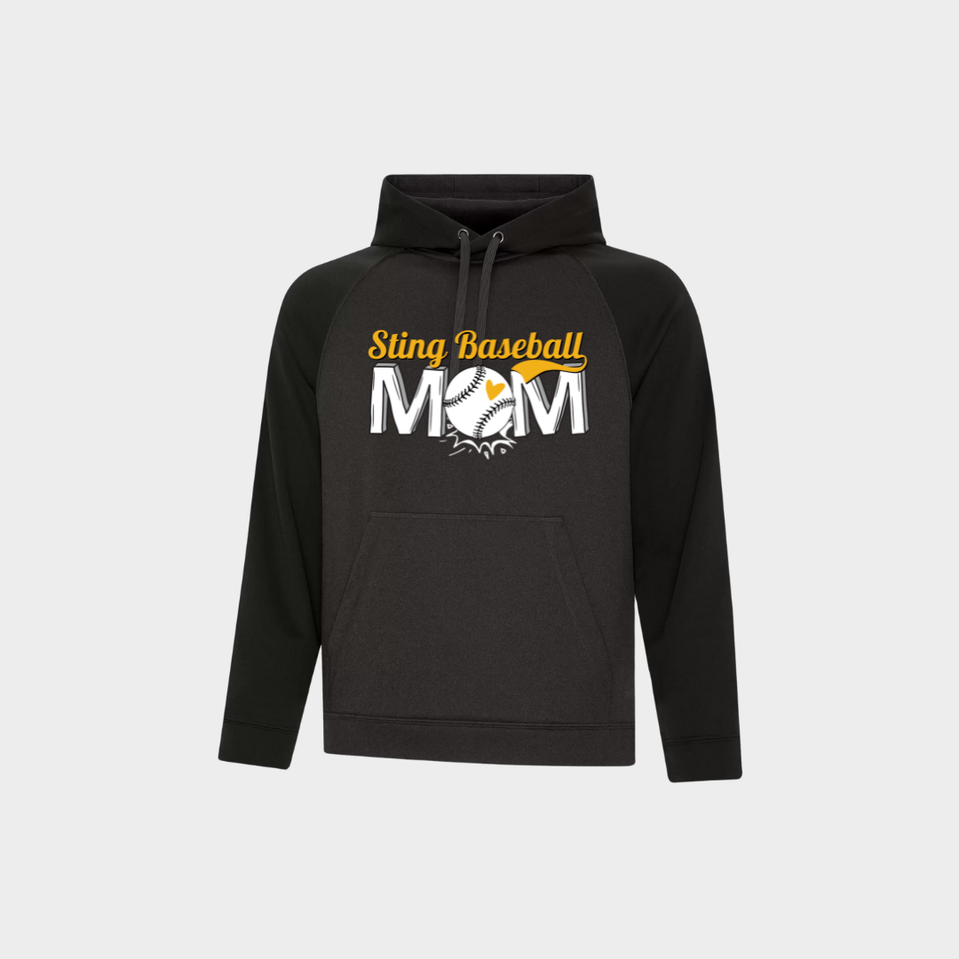 Two Tone Hoodie - Saugeen Sting Baseball Mom